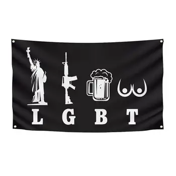 ЛГБТ-Liberty Guns Бира, Цици Флаг 25*23*1 вижте един Забавен Банер Гоблен За Декорация на Стените в Спалнята на Общежитието