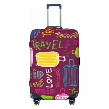 Калъф за куфара с драсканици за пътуване по света Абстрактни Хавай Гъвкава Защита за пътуване Аксесоари за багаж Празнични аксесоари