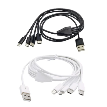 4в1 Мультизарядный кабел Type-C/MICRO USB кабел кабел за зареждане от USB преди Type-C/Micro USB W3JD