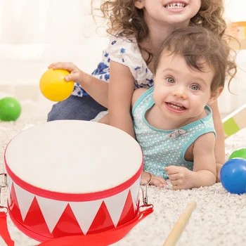 Музикален детски малък барабан, играчки за деца, детски барабани от полиестер, от 6 до 12 месеца