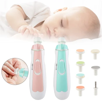 Нова детска машинка за подстригване, грижа за ноктите, Електрически детски маникюр, педикюр, нокторезачки, Нож, Ножици, Комплект за грижа за новороденото бебе, средство за полиране на ноктите