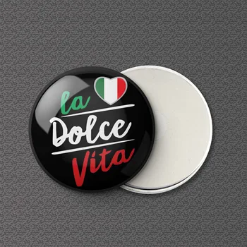 La Dolce Vita Сладък живот Италианско пътуване Сувенирное Сърцето е Магнит За Хладилник с Модерна Метална Креативна дъска Дамски Дрехи Кухня