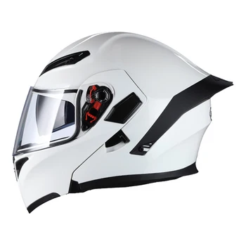 M-2XL Бели дишащи аксесоари за мотокрос, Спускащите състезателна каска, устойчив на абразия мотоциклет каска за защита на главата от падане