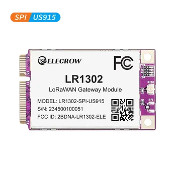 Gateway модул Elecrow LR1302 LoRaWAN SPI-US915 Gateway модул на далечни разстояния 915 Mhz Поддържа 8 Канала За по-плавна връзка