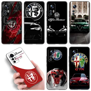 Луксозен Калъф За Телефон Alfa Romeo Xiaomi Mi 9 SE 8 10 10T 11 12 13 Lite 9T 11T 12S 12T 13T Pro 5G 11i 12X Черен Силиконов Калъф