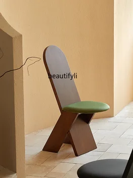 Креативен трапезария стол от масивно дърво с гръб Zhonggu дизайнерски модел на ресторанта Персонализирани стол тенис на стол