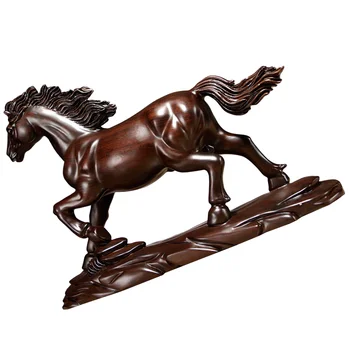 Симулация модел на животното Декор на работния плот на Маса статуи на коне Украшение за diy от дърво Коледна украса