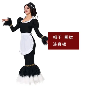 Женски костюм за cosplay на Хелоуин, на музикалното шоу, музикален театър, френското рокля от пера, вечерна церемония, ретро рокля