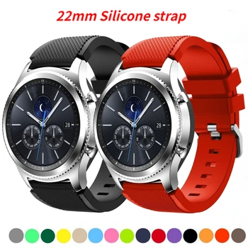22 мм Силикон Каишка За Samsung Watch 3/Gear S3 Frontier/Huawei Watch 3/3 Pro/GT/2 Спортен Гривна За Amazfit GTR/Stratos/Pace