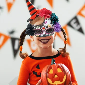 Призрачная маска за лице Цвете на ужасите за Хелоуин Cosplay шапки Подпори за партита на Маскарадните