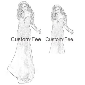 Дантелени сватбени рокли на Русалка Jiayigong Индивидуален дизайн, С дълъг ръкав и кръгло деколте И аппликацией Сватбени рокли Vestidos De Новия