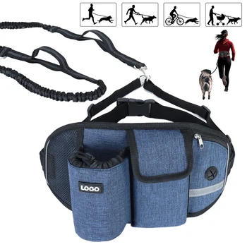 Поясная чанта за домашни любимци на открито, поясная чанта с издърпване празно тросом, многофункционални спортни чанти за джогинг, фитнес тренировки, начин на отглеждане на кучета, Поясная чанта
