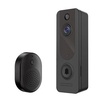 1 комплект Wifi Интелигентен звънец, камера за нощно виждане, предупреждение в реално време, интелигентно откриване на човек