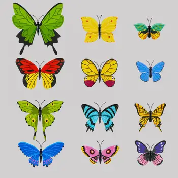 Стикер на Витрините Ярки 3D Стикери За Стена С Пеперуди Реалистични Стикери За Декорация на Стаите в 12 Смесени цвята, за Деца, за Дома