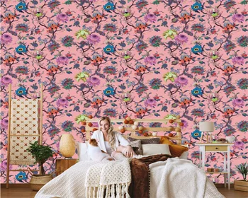 beibehang papier peint за поръчка На нови триизмерни цветя, ръчно рисувани хол разтегателен фон спалня модерни тапети