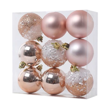 9 БР. Коледна украса за балони, украси за Коледната елха, висящи топки за дома за коледната партита - 2,36 инча, шампанско