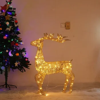 Led светлинен украшение във формата на елен, Изкован Автомобилен интериор под формата на елен за Коледно парти, Декорация на фестивала, Led осветление