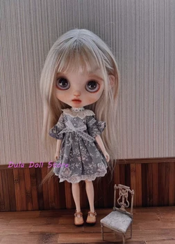 Кукла Дула Дрехи Облечи винтажное рокля с цветен модел Blythe Qbaby ob24 ob22 Azone Licca ICY JerryB 1/6 Bjd Кукла