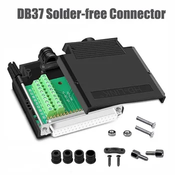 1 бр. конектор DB37 индустриален клас без спойка, 37-пинов конектор DB за да се свържете с клеммной опората с адаптер за корпуса за оборудване