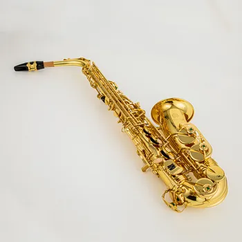 Саксофон Jupiter JAS-700Q Alto Eb Tune, Ново Записване, Месинг Музикален Инструмент със Златен Лак, Ми-Бемол Саксофон с Футляром и Аксесоари