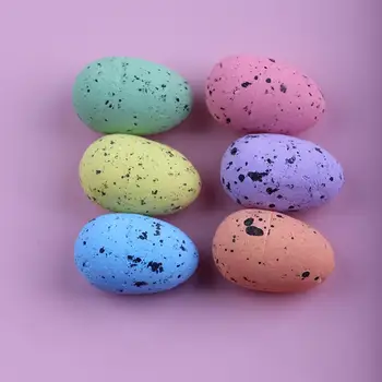 Декор е с формата на яйце 50 броя Цветни Мини-Великденски Занаяти Собствените си Ръце Проекти за Декорация на дома Малък Пъстър Имитированный Набор от бижута във формата на Гълъб