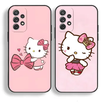 Sanrio Hello Kitty Калъф За Телефон Samsung Galaxy S22 S23 S10 S20 S30 S7 S21 S8 S9 Pro Edge Plus Ultra Fe Калъф Устойчив На Удари