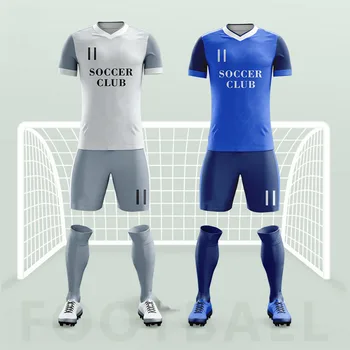 Футболни комплекти за мъже С адаптивни командата име, номер, логото с къси ръкави, Униформи за футболни тренировки, Спортни костюми за мъже
