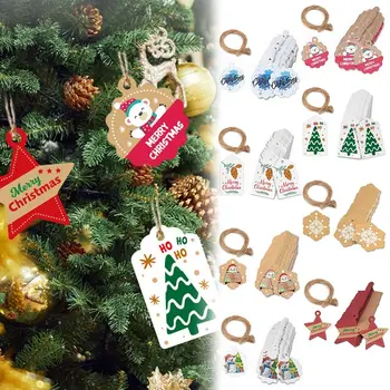 Закачете картички, Празнични аксесоари, Коледна елха, Снежинка, Дядо Коледа, Снежен човек, Етикети с Коледа, Опаковъчни Висящи етикети