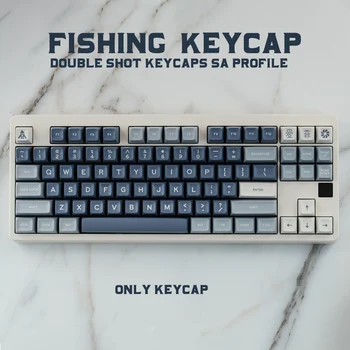 GMK Fishing 172 Keys SA Profile Double Shot Keycap Английски Потребителски Профил Keycaps За Механична Клавиатура 61/64/68/75/84/87/96