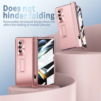 Защита От Падане Точен Силует Пълно Покритие Калъф за Samsung Galaxy Z Fold4 Fold 4 Fold3 Fold 3 Zfold4 5G Филм От Закалено Стъкло Capa