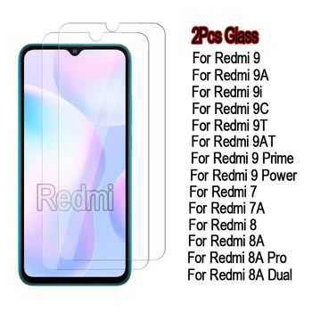 2-1 бр. Стъкло За Redmi 9T 9A 9AT 9i 9C 9 Prime Power Case Защитно Фолио За екрана Xiaomi Redmi 8 7 7A 8A Dual Pro Glass