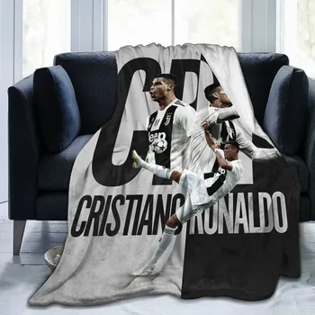 Одеало CR7 Кристиано Роналдо, Меко топло Фланелевое завеси, Покривки за легла, хол, домашно дивана за пикник, пътуване