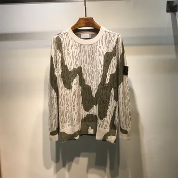 Италиански моден cp Нов пуловер с кръгло деколте пуловер Случайни пуловер