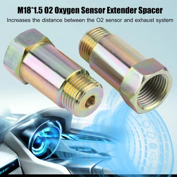 2 елемента удължителен кабел на сензора за кислород, 45 мм M18 * 1.5 O2 Удължител Распорные Мъничета Адаптер Жълт