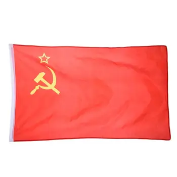 Червен флаг CCCP 90x150 см Съюз на Съветските Социалистически Републики 3x5 фута Сверхполигональный за помещения и на улицата Държава СССР Руски банер