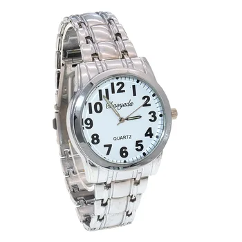 Моден кварцов часовник за двойки, луксозни мъжки кварцов часовник от неръждаема стомана, Дамски Бизнес и ежедневни часовници
