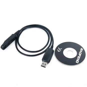  USB кабел за програмиране Кабел CD за преносими радиостанции A58 Радио за UV-9R Plus USB-кабел за програмиране данни на Cd-диск с драйвери за Baofeng