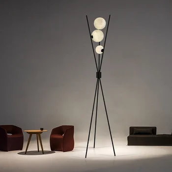 Модерен минималистичен дизайн за 3D печат Лунен под лампа Дневна Спалня Кабинет Светодиодна настолна лампа, с монтиран на стената лампа, за да премине под лампа на Статив