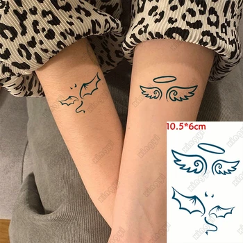 Водоустойчив временна татуировка стикер крило на Ангел грим флаш татуировка Демон на китката на краката фалшива татуировка на боди арт на Жените и Мъжете Дама