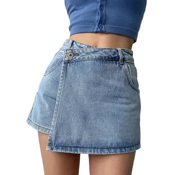 Дамски панталон в стил шорти Skorts дължина над коляното от дишащ памук за летен отдих и на ежедневната работа