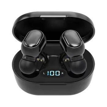 E7S TWS ушите, Мини безжична Bluetooth-съвместима слушалка с бутон за Binaural HD разговор, led дисплей електрически