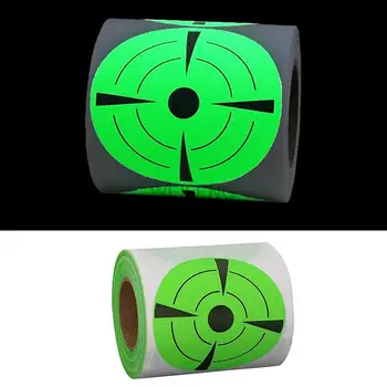 400 бр./ролка, флуоресцентно зелено упражнения по стрелба, етикети с пръски, набор от стикери за обучение на стрелба, принадлежности за етикети