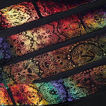 Цвете и пеперуди Лазерно рязане на лентата за домашни любимци Декор за Водене на дневник за Ръчна работа Колаж Художествен материал Естетически scrapbooking