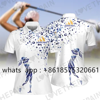 Дамски висококачествена тениска за голф с къс ръкав, Дишаща тениска за отдих на открито, риза-топка за голф, спортна риза за голф, топка, спортно облекло