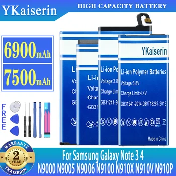 YKaiserin Батерия За Samsung Galaxy Note 3 4 Note3 Note4 N9000 N9005 N9006 N9100 N910X N910V N910P Замяна на Недвижими Bateria