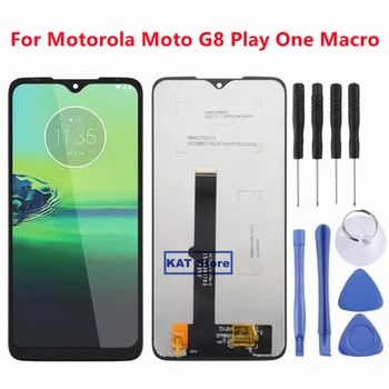 За Motorola Moto G8 Play / One Макро XT2016-1 LCD сензорен дигитайзер екран Пълна монтаж Без смяна на рамката