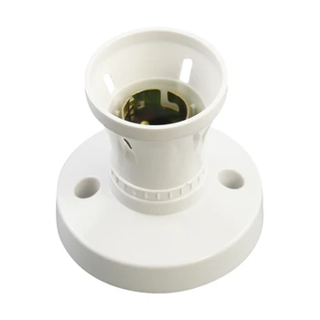 Бял Притежателя монтаж на таван лампа B22 Гнездо за крушка Конвертор Адаптер Основен фитинг устойчиви на Висока температура за бани E65B