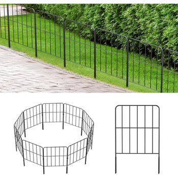 Декоративна Градинска ограда OUSHENG 10 бр, само на 10 фута (Д) x 24 инча (В) Неръждаем Метален Жично Ограждающий бариера за животните
