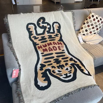 Покривка за дивана с изображение на тигър Разкрасяване гоблен, по-Дебела подложка за къмпинг, одеало за домашно сън