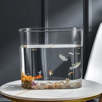 Кутия за аквариум за домашни любимци, пластмаса, ултра-бяло органично стъкло, взривозащитен аквариум за риби, тенис на малък екологичен резервоар за вода